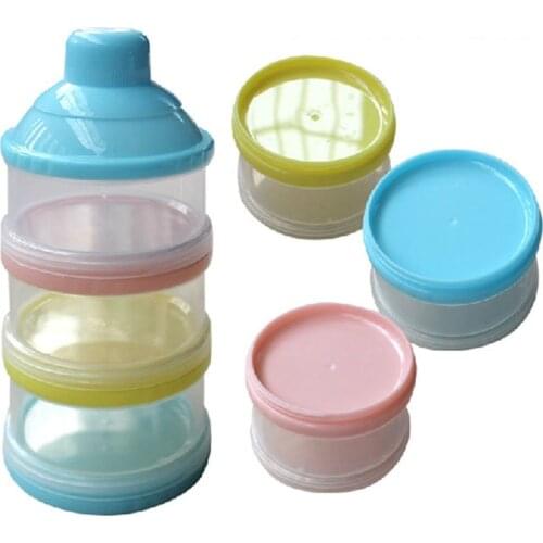Baby Food Storage Three Layers Formula Milk Storage Toddler Three Grid Portable Newborn Baby Food Storage Box Canned Products