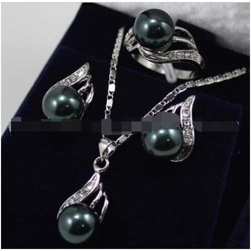 Natural White Akoya Cultured Pearl/Alexandrite bracelets necklace earrings set (A0423) -Top quality free shipping