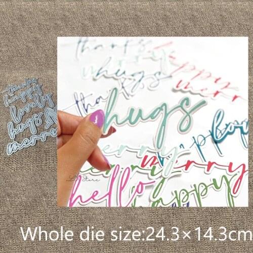 New Design Craft Metal stencil mold Cutting Dies Script Word Bundle scrapbook die cuts Album Paper Card Craft Embossing