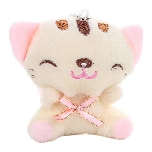 Wholesale 100pcs/lot 3 Colors 7cm Cute Cat Plush Stuffed Animal Toy Baby Toy Kids Gift Plush Toys