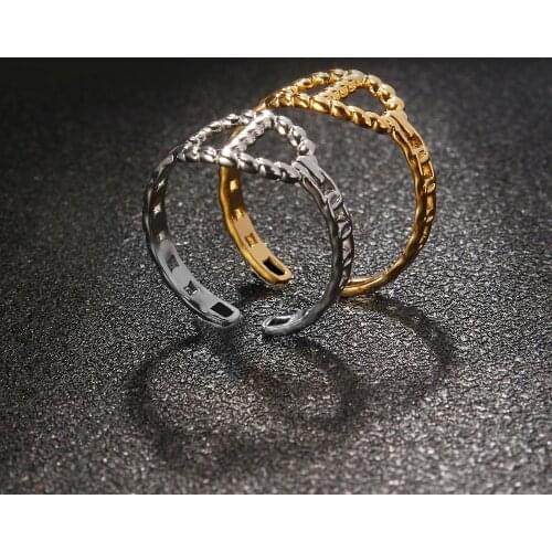 Simple 316L Stainless steel Ring for Women Men Fashion Gold Silver Color Jewelry 2021 Engagement Ring Gift