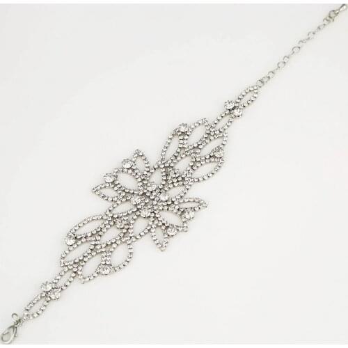 Rhine stone Crystal Rhinestone Tassels hand chain jewellery Slave bracelet wedding, party, bridal, prom#B106