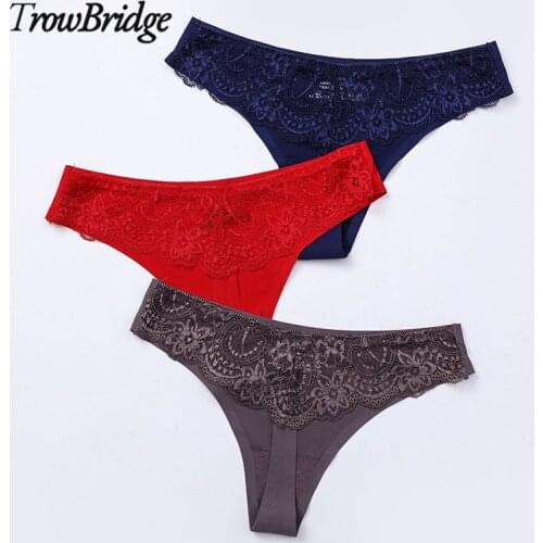 TrowBridge Sexy Womens Panties Lace Seamless Underwear Sweet Girl G-String Intimate Lingerie Hot Tanga Skin-Friendly Underpants