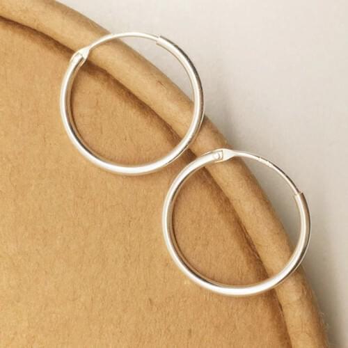 1 pair Gold Silver Color Mini Small Medium Hoop Earrings Women Men Earring Silver Gold 8mm-20mm Minimalist 1.2mm Hoops Vintage