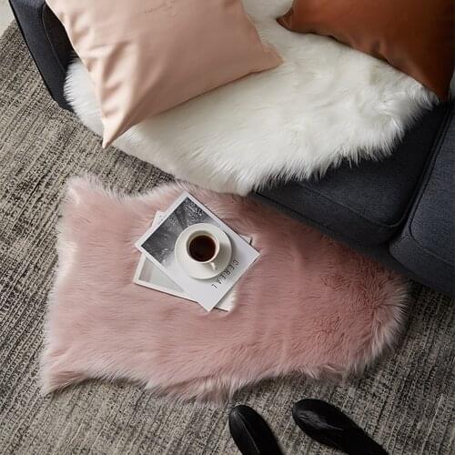 Modern Minimalist Carpet Living Room Plush Floor Mat Coffee Table Mat Bedside Blanket Pure Color Plush Decorative Blanket