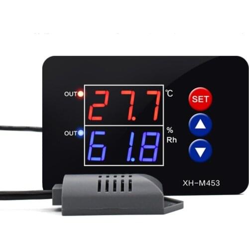 XH-M453 AC 220V 12V Dual Digital Temperature humidity Controller thermostat Humidity Smart Thermostat Incubator Control