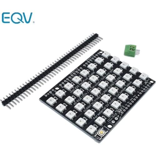 WS2812B 40 RGB LED WS2812 5X8 Pixel Dot Matrix Shield Addressable LED Module Board for Arduino UNO R3