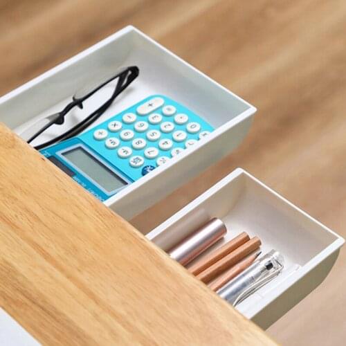 New Wall-mounted Drawer Box For Household Non-perforating Cosmetic Brush Box For Office Stationery Storage Box