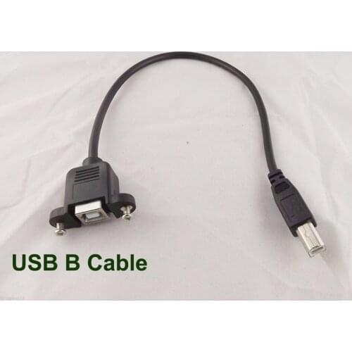 10pcs USB 2.0 B Female Socket Panel Mount To B Male Printer Extension Cable 1ft