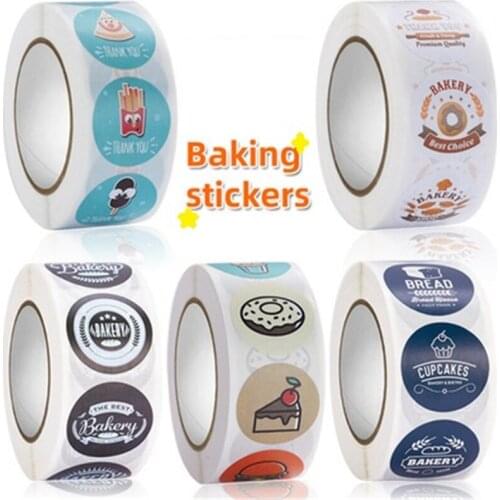 100Set Baked Stickers Self-adhesive Paper Scrapbooking For Package Seal Labels Sticker Cute Handmade Stationery DIY Gifts