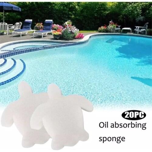 20pcs Floating Spa Sponge Cartoon Oil Absorbing Hot Tub Skimmer Scum Absorber Cleaners For Swimming Pool Clean Accessories