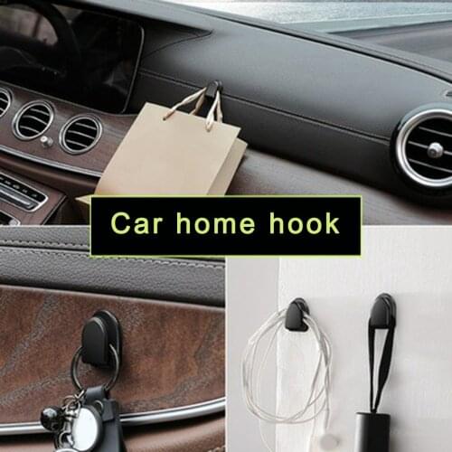 【2021】New 4 pcs Car Hook Organizer Storage For USB Cable Headphone Key Storage Self Adhesive Wall Hook Hanger Auto Fastener Clip