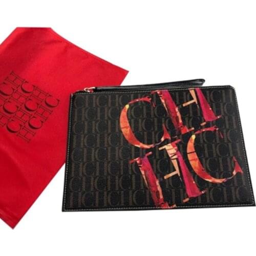 2021 New Luxury Brand 100% Genuine Leather CH Clutch Unisex High-quality Fabric Printed CH Letter Pattern 26 Kinds of Clutch Gg