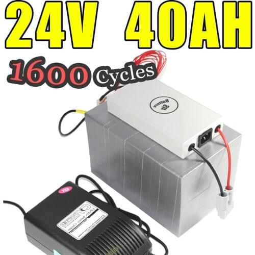 24v 40ah lifepo4 battery pack for 500W 1000W 1500W electric bicycle Scooter battery 24V ebike Long cycle time