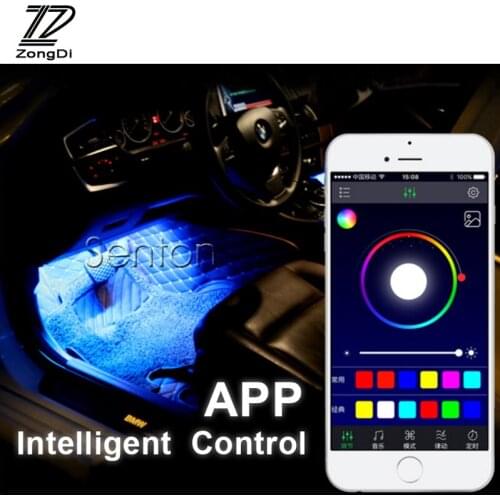 ZD Car Atmosphere Neon Lamp Light For Audi A4 B7 B5 A6 C6 Q5 TT S6 Honda Civic 2006-2011 Fit Accord CRV Android ios APP Control