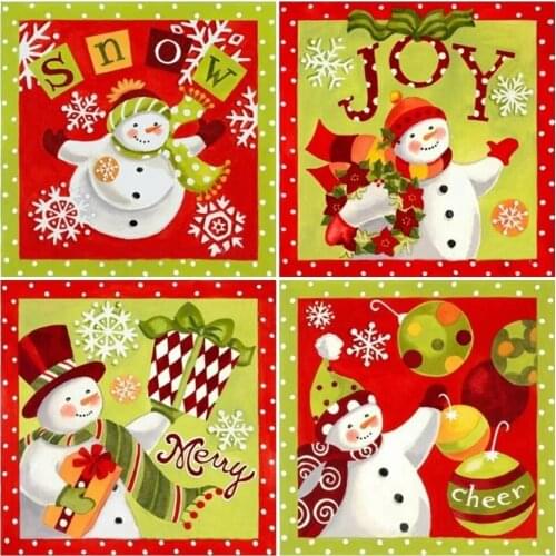 AZQSD 5d Diamond Painting New Arrivals Snowman Winter Picture Of Rhinestones Diamond Embroidery Cartoon Mosaic Home Decor