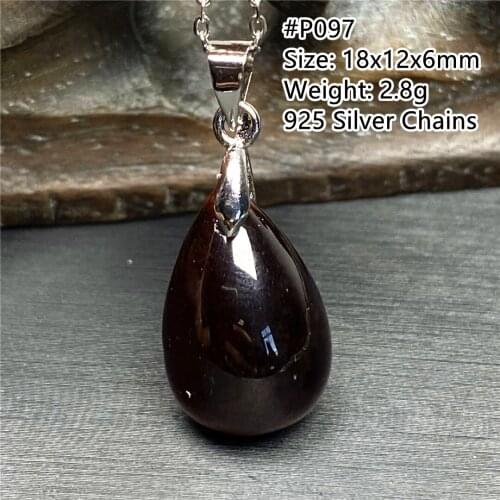 Top Natural Red Garnet Pendant Jewelry For Women Lady Men Healing Crystal 18x12x6mm Beads Stone 925 Silver Chains Gemstone AAAAA