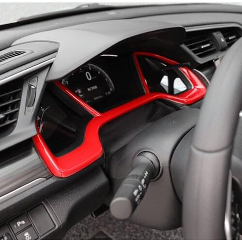 Car Center Console Instrument Panel Decoration Frame for Honda CIVIC 2016 2017 2018 2019 2020 2021 Interior Accessories Styling
