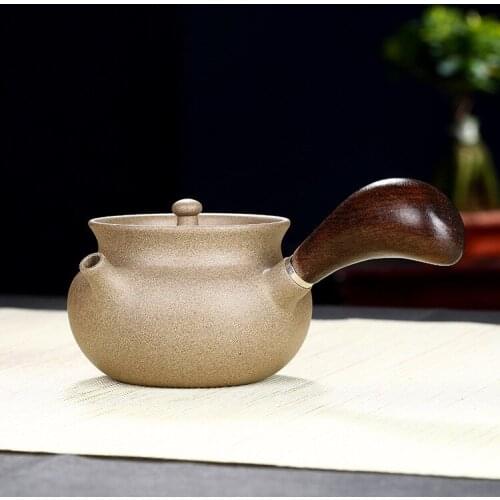 Purple sand pot, Tangyu Kagai teapot, mixed batches of tea sets on the side of the horizontal handle of the teapot