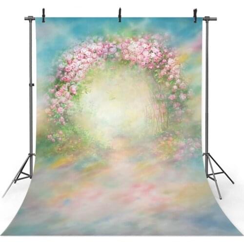 Rainbow Flowers Newborn Portrait Photography Backdrop for Photo Studio Children Baby Birthday Photographic Background Rose