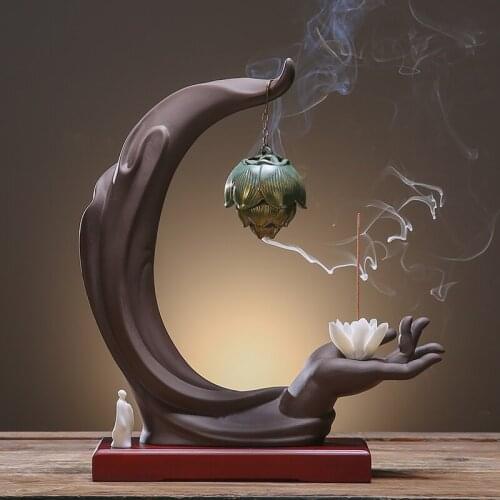 Backflow Incense Burner Arabic Charcoal Aluminum Incense Burner Charcoal Resin Gothic Decor Incienso Quemador Home Studio