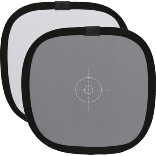 2in1 Grey 30CM White Balance Card Portable Gray Card Light Reflector White Balance Double Face Focusing Board with Carry Bag