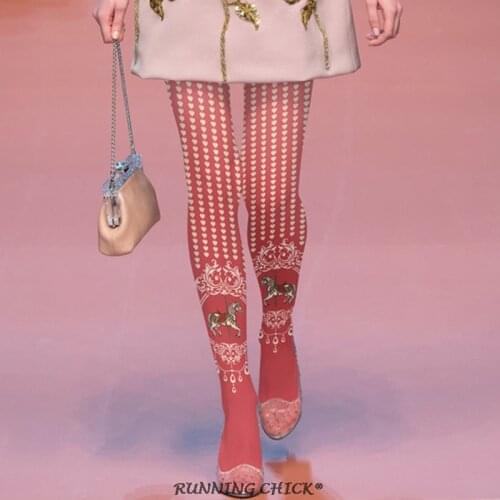 Cartoon Love Horse Pantyhose Autumn And Winter Printing