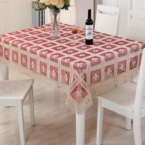 Lace Embroidered Table Cloth Table Flag Runner Tablecloth Towels Set Christmas Tablecloth Covers Jacquard Series Home Decoration