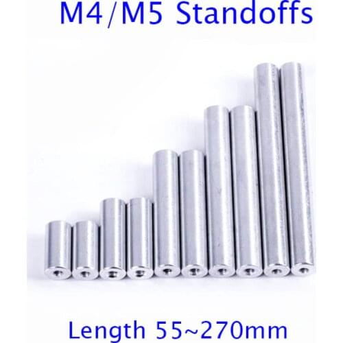 M4/M5 Aluminum Standoffs Column Pilar Spacer Length 55/60/70/80/90/100/174/180/224/270mm
