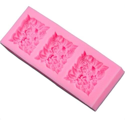 Lovely Kawaii Flower Model Cake Molds for Fondant Jello Jelly Sugar Ice Lace Bar Moulds Cake Decorating Tools Baking C1697