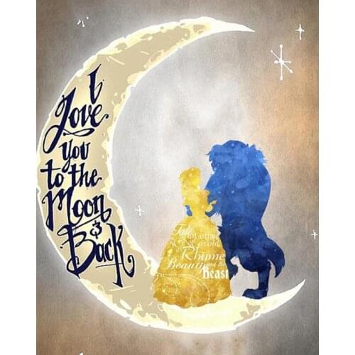 5D Diamond Painting Kits Paint Full Round AB Drills Rhinestones DIY Mosaic Moon Cross Stitch Embroidery