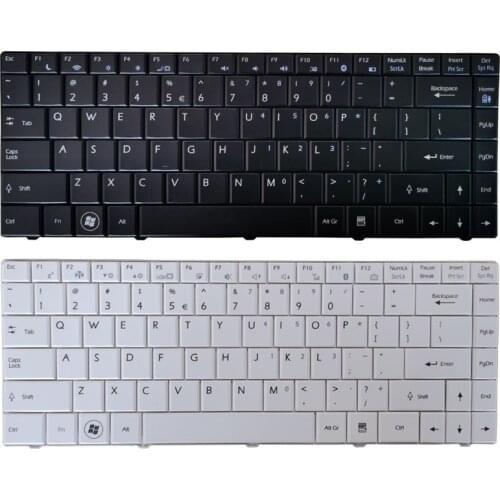 NEW US laptop keyboard For MSI X320 X300 X340 X400 Tastatur Medion Akoya Mini E1312 E1313 black/white