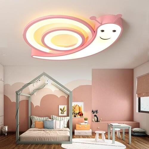 New White/pink/blue Modern Led Ceiling Lights For Childrens room Bedroom A Childlike heart plafon led avize Indoor Ceiling Lamp
