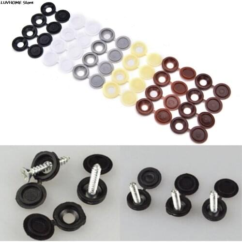 Hinged Plastic Screw Cover Cap Fold Snap Caps For Car Home Furniture Decor 6 Colors 10pcs/lot