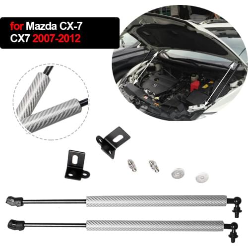 For Mazda CX-7 CX7 2007-2012 Front Hood Bonnet Modify carbon fiber Gas Struts Shock Damper Lift Supports Car-Styling Absorber