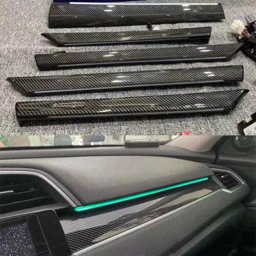 Fit for Honda Civic 2016 2017 2018 2019 Atmosphere Light LED Footwell Central control lamp Carbon Style Full car Ambient Lamp