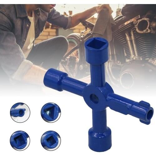 4 in 1 Portable Tool Cross Triangle/Square Keys Plumbing Opening Key Wrenches Tool for Gas Meter Cabinet Deflation Radiator Ship