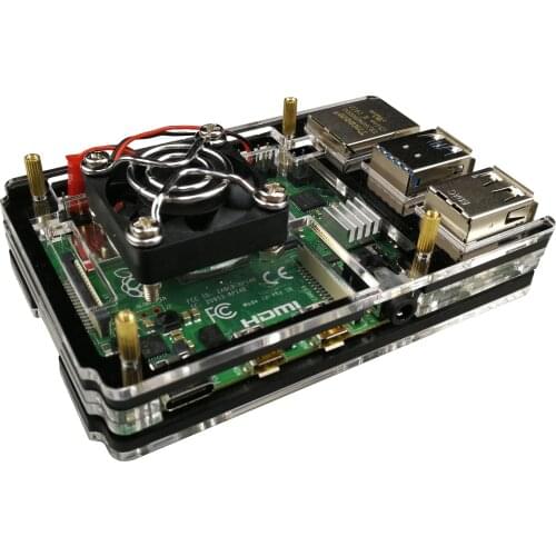 Raspberry Pi 4 Case, Acrylic Case Enclosure for Raspberry Pi 4 Moddel B Support to Install the 3.5-inch Display