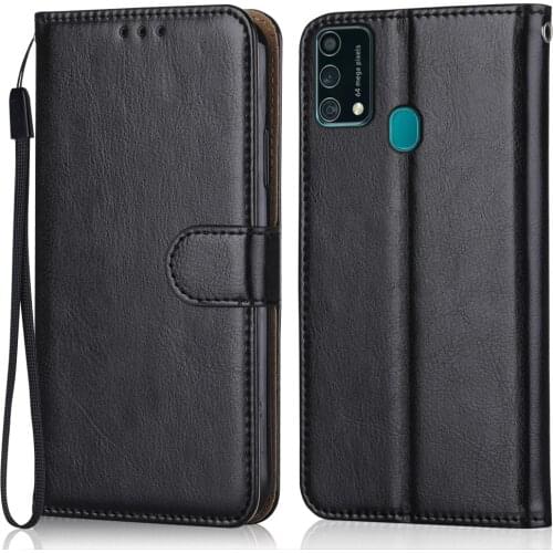 Folio Luxury Leather Case for On Samsung Galaxy F41 F415 F415F SM-F415F 6.4'' Wallet Stand Flip Case Phone Bag with Strap