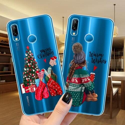 Merry Christmas Girl Boss Soft TPU Silicone Phone Case Cover For Huawei P30 P40 Lite E P20 Lite Pro Mate 20 Mate 30 Lite Pro