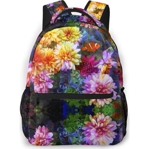 OLN Women Backpack with Multiple Using Women Backpacks Cvety 3d Art Female School Bag Girls Travel Bag