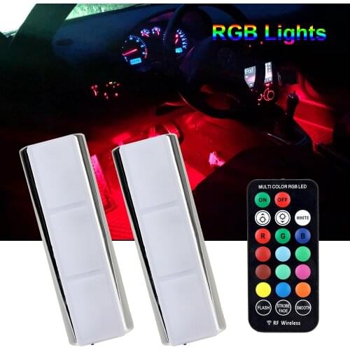 13color LED RGB Lights Car Ambient Lamp Wireless Foot Floor Door Decoration Bulb Rechargeable Automotive Accessories Interior
