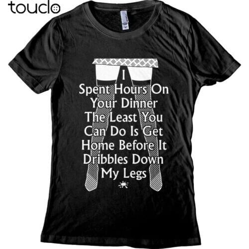 Cuckolds Dinner, Late For Dinner, Womens T-shirt, Cuckold Creampie Femdom Tee