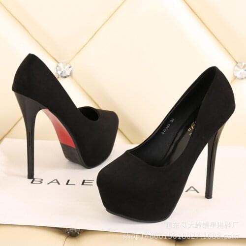 14cm Super High Heel Fashion Elegant Womens Shoes 2021 New Suede Waterproof Platform High Heels Sexy Nightclub Womens Shoes