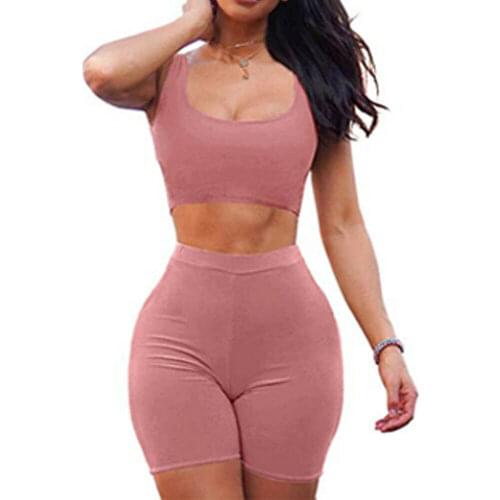 2 Piece Set Women Yoga Summer Womens Two Piece Dress Crop Top Skirt Set Sleeveless Outfits Summer Clothes For Women Sleeveless
