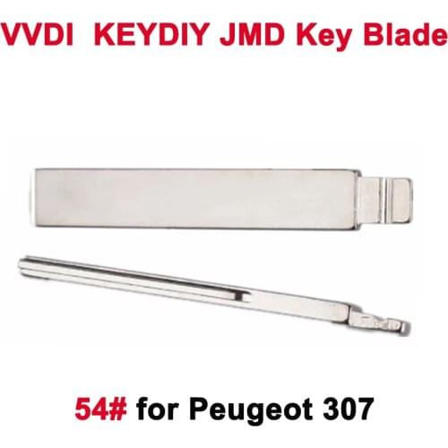10pcs KEYDIY Flip key blade KD/VVDI/JMD Remote Key Blade Metal Blank Type #54 for Peugeot 307 NO.54 HU83 Blade With Slot