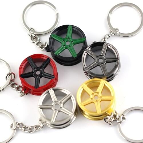 10pcs/lot wheel hub keychain key ring wheel rim key chain key holder high quality car portachiavi chaveiro llaveros hombre