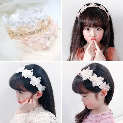 12pcs Fashion Royal Crochet Floral Hair Sticks Pearl Rhinestone Flower Hairbands Headbands Princess Girls Hair Accessories