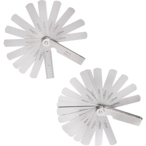 25 Blade 0.05-1mm Feeler Gauge Gage Thickness Measurment Tool Metric Gap Filler D0AC