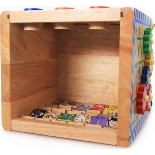 Activity Cube Toy Baby Wooden Bead Maze Shape Sorter for 1 Year Old Boy Girl